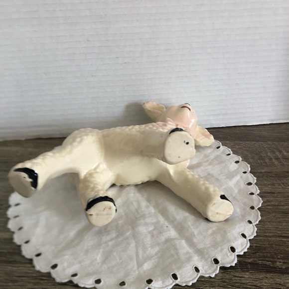 Vtg MCM Adorable Ceramic Lamb Planter - Picture 5 of 10